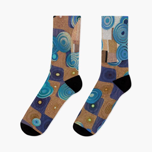Item preview, Blue Green and Gold Klimt Inspired Abstract designed and sold by SeaChangeDesign.