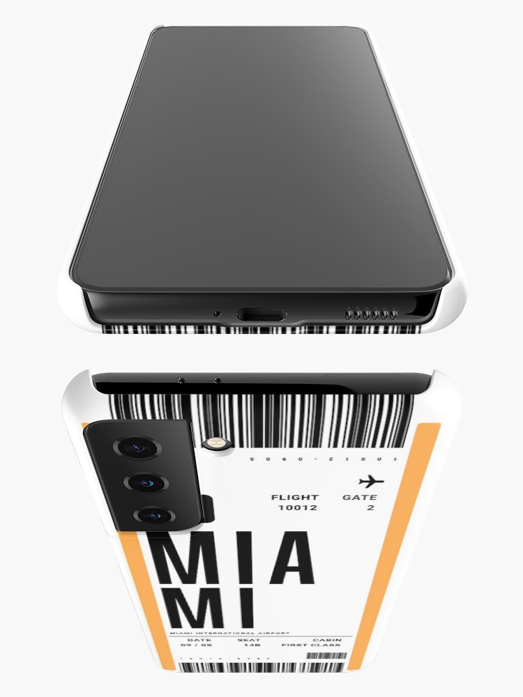 Thumbnail 3 of 4, Samsung Galaxy Phone Case, Miami Boarding Pass Plane Ticket designed and sold by ind3finite.