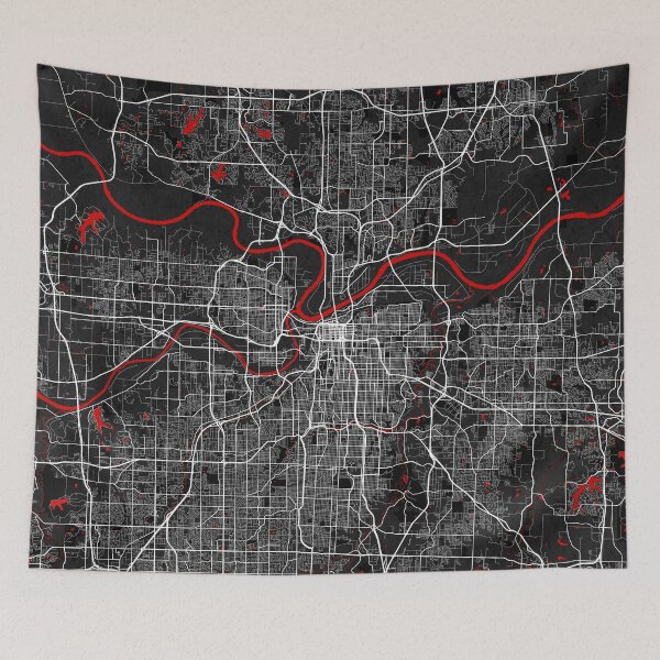 Item preview, Kansas City Map of Missouri, USA - Oriental designed and sold by deMAP.