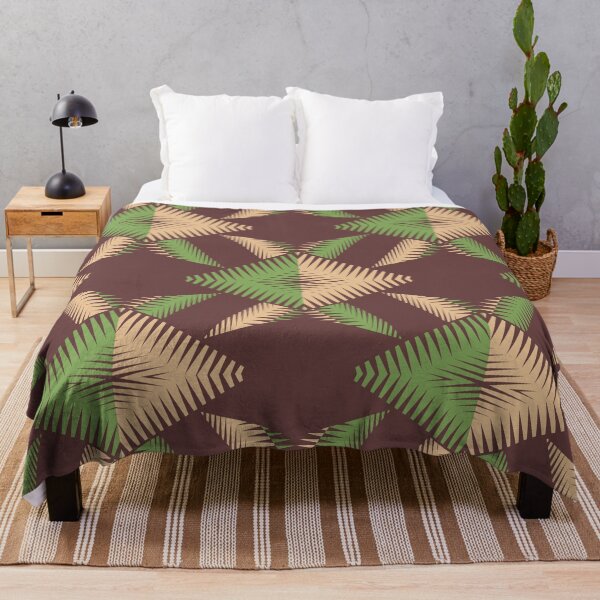 Item preview, Brown green African tribal textile pattern art designed and sold by DADA635.