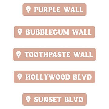 Artwork thumbnail, Peach Photo Spot Location Tags by Wishes &  Wayfinding