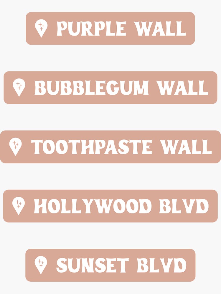 Thumbnail 3 of 3, Sticker, Peach Photo Spot Location Tags designed and sold by wishandway.