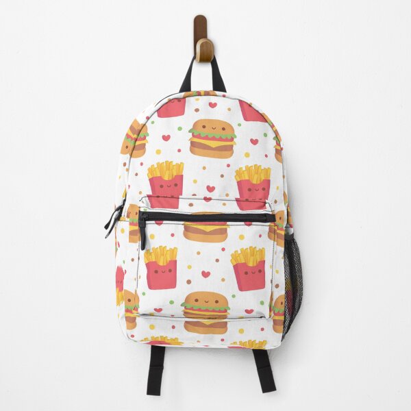 Item preview, Cute French Fries And Burger Fast Food Pattern designed and sold by rustydoodle.