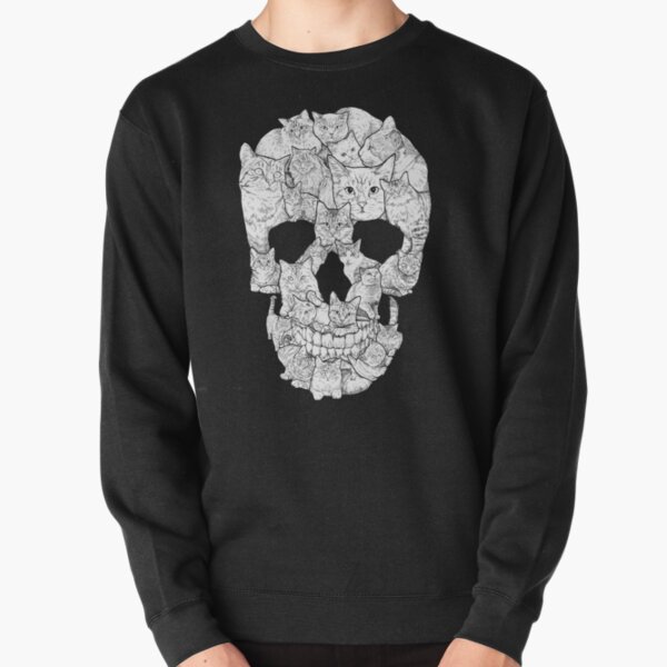 Cat Skull Pullover Sweatshirt