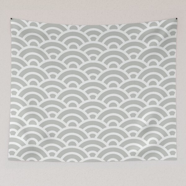 Item preview, SHIRONEZUMI 235 Seigaiha Waves - Energetic Ver. | Japanese Pattern Wagara designed and sold by Polariszero.