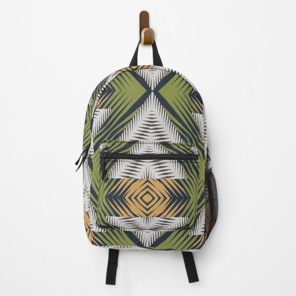 Item preview, White green yellow African tribal textile pattern art designed and sold by DADA635.