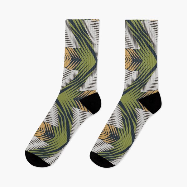 Item preview, White green yellow African tribal textile pattern art designed and sold by DADA635.