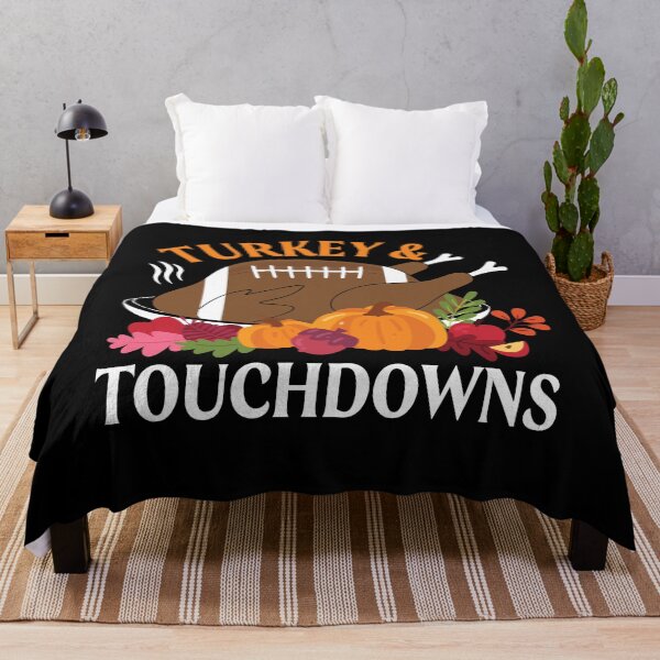 Item preview, Turkey and touchdowns thanksgiving football funny designed and sold by jojocat90.