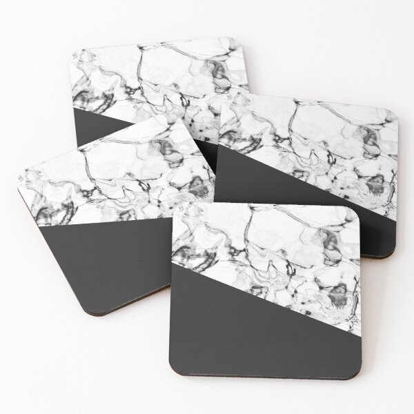 Item preview, Black white marble effect monochrome abstract  designed and sold by by-jwp.