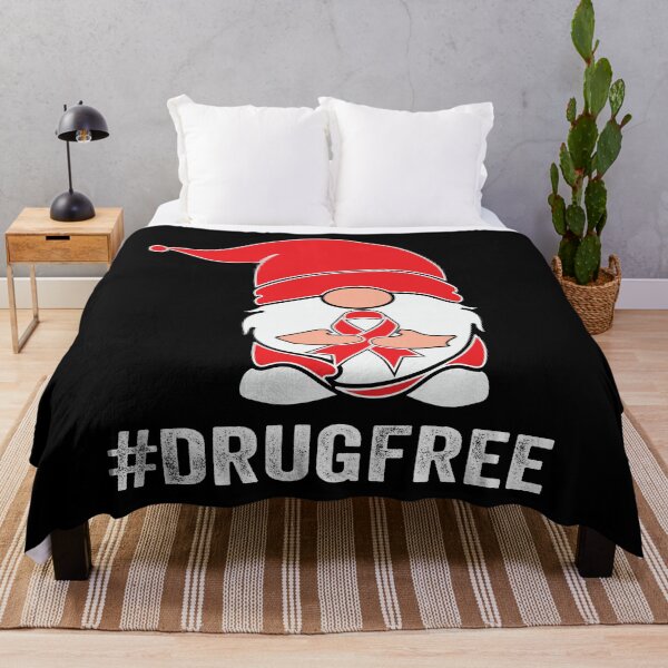 Item preview, drug free just say no Christmas gnome wear red ribbon week designed and sold by jojocat90.