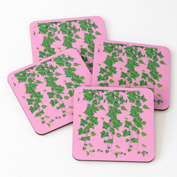 Item preview,  GREEN IVY HANGING LEAVES VINES PINK ART  designed and sold by sharlesart.