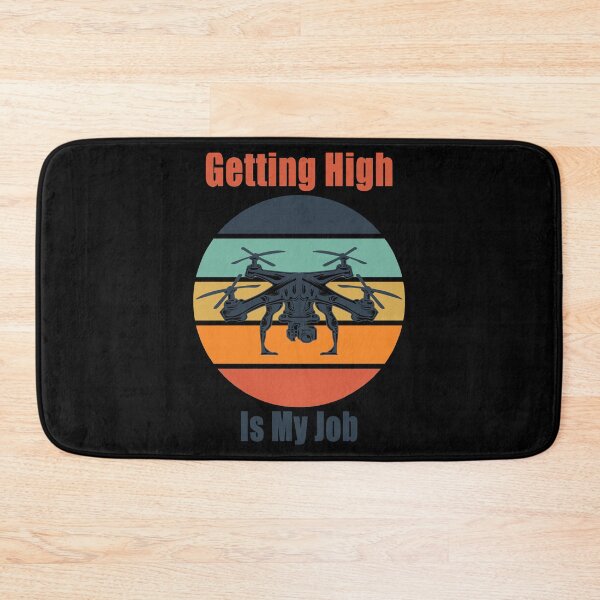 Item preview, Getting High Is My Job Drone Drones Quadcopter Retro Sunset  designed and sold by Jason Gilbert.