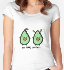 Avocado- Merry Christmas Women's Fitted Scoop T-Shirt