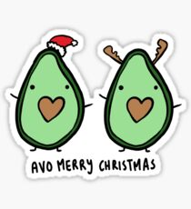 Avocado- Merry Christmas Sticker