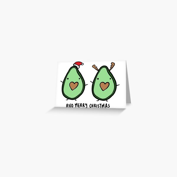 Avocado- Merry Christmas Greeting Card