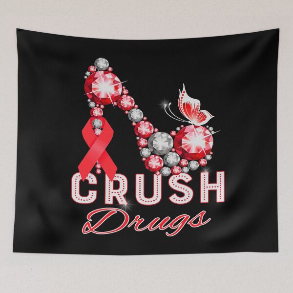 Item preview, Crush drugs just say no Christmas gnome wear red ribbon week designed and sold by jojocat90.