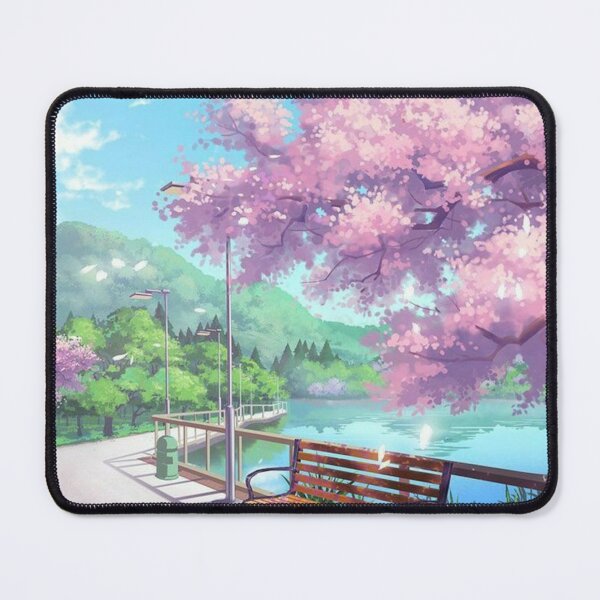 Cherry blossoms anime aesthetic Mouse Pad