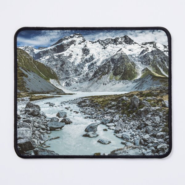 Item preview, Mountains River Lake - New Zealand Mountain Landscape Nature Photograph designed and sold by JoshuaSmall.