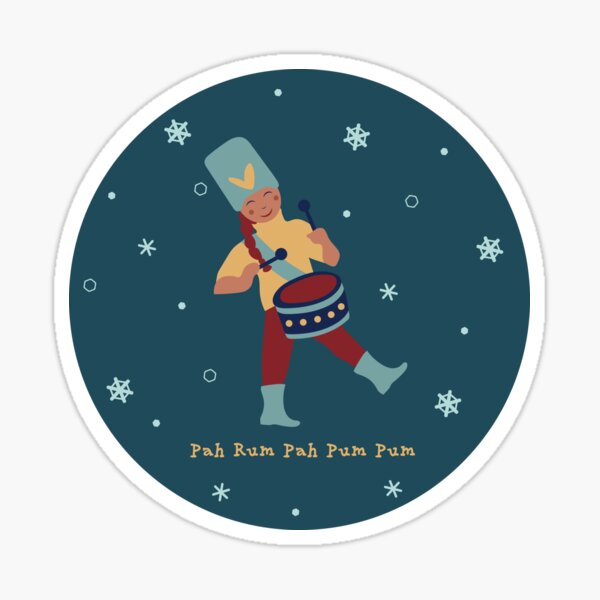 Christmas Drummer- Pah Rum Pum Sticker