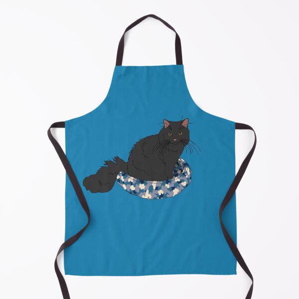 Item preview, Cat in Blue Bed (Black) designed and sold by nklange240.