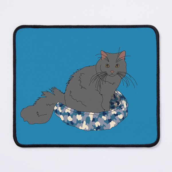 Item preview, Cat in Blue Bed (Grey) designed and sold by nklange240.