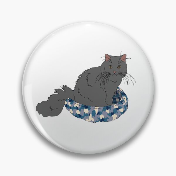 Item preview, Cat in Blue Bed (Grey) designed and sold by nklange240.