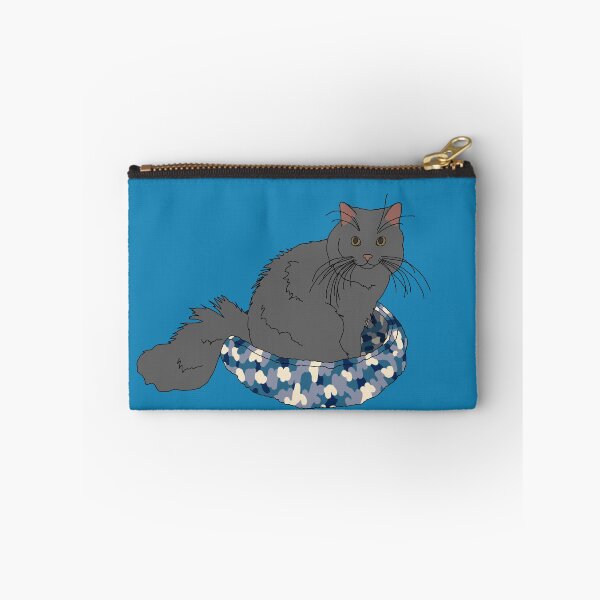 Item preview, Cat in Blue Bed (Grey) designed and sold by nklange240.