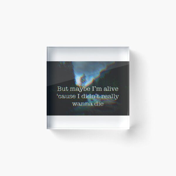 Badflower - Ghost Lyrics Forest Acrylic Block