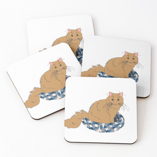Item preview, Cat in Blue Bed (Orange) designed and sold by nklange240.