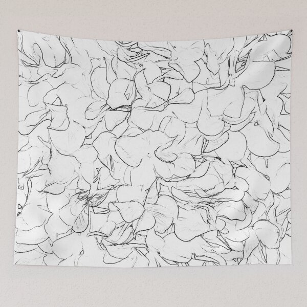Item preview, White black flowers scatch by Iritof designed and sold by iritof.