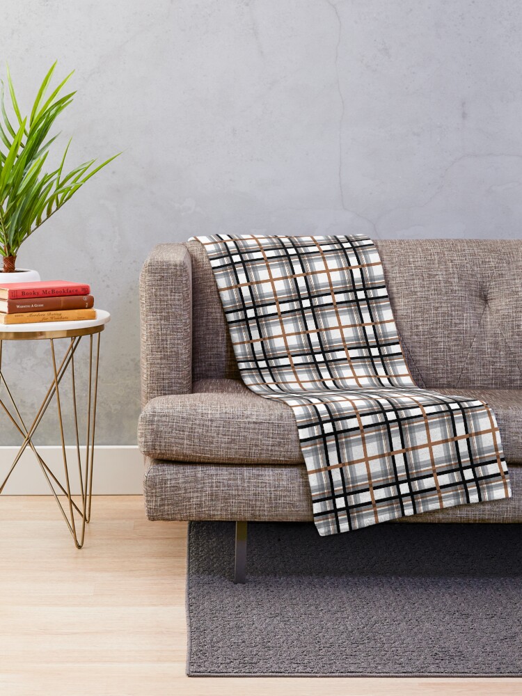 Grey sales check throw