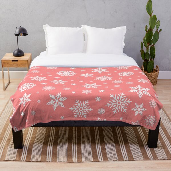 Item preview, Magical Snowflakes Pale Pink Seamless White Christmas designed and sold by KoGaNu.