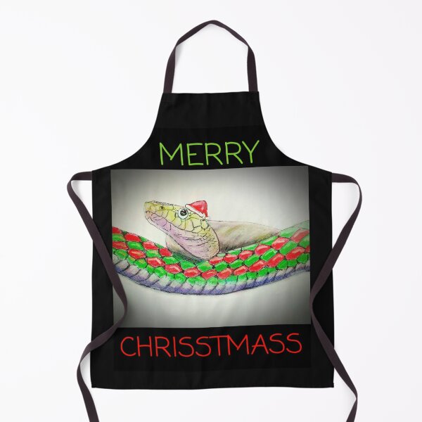 Item preview, MERRY CHRISSTMASS CHRISTMAS SNAKE WITH RED HAT designed and sold by ClosLineDesigns.