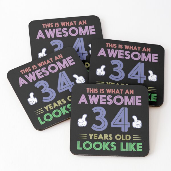 Item preview, Funny Birthday Party T-ShirtThis is What an Awesome 34 Years Old Looks Like Best Birthday Quotes designed and sold by CoonDerim.