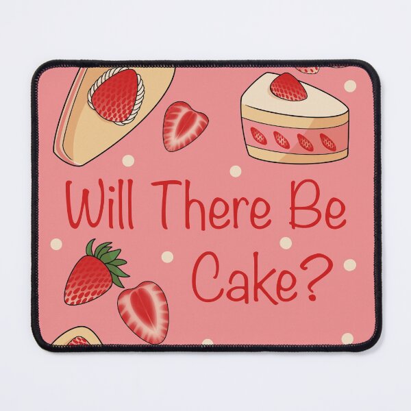 Item preview, Will There Be Cake? (Red lettering) designed and sold by NatureKinKat.
