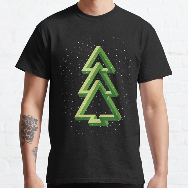 Christmas Tree - Optical Illusion Classic T-Shirt
