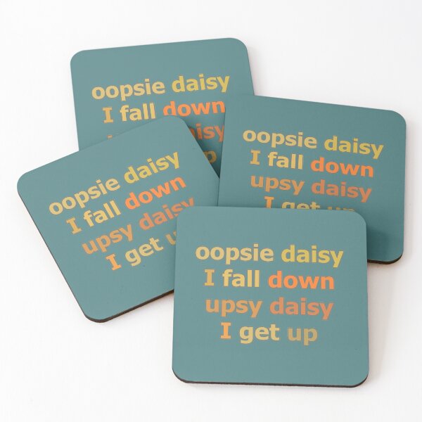 Item preview, Oopsie Daisy I Fall Down Upsy Daisy I Get Up Retro Style Nostalgia designed and sold by Beachy.