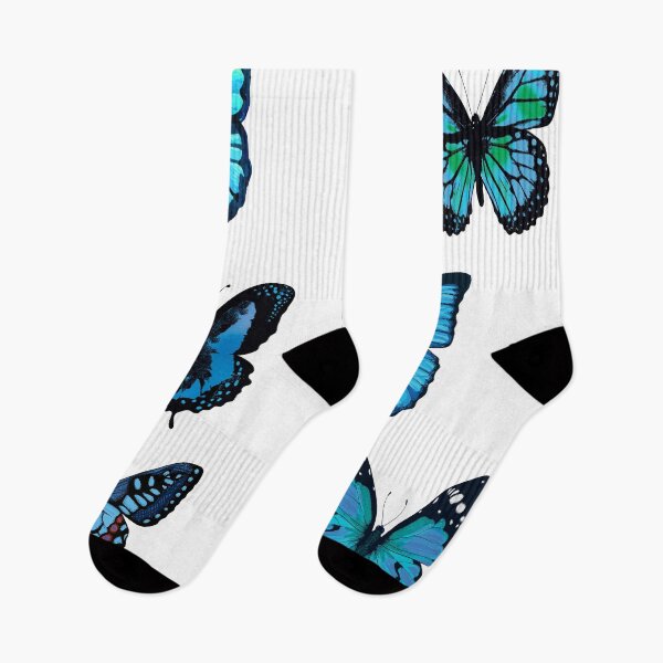 Item preview, monarch butterfly sticker pack blue designed and sold by RED FIR.