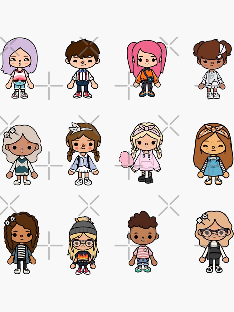 Toca Boca Character Outfit Sticker