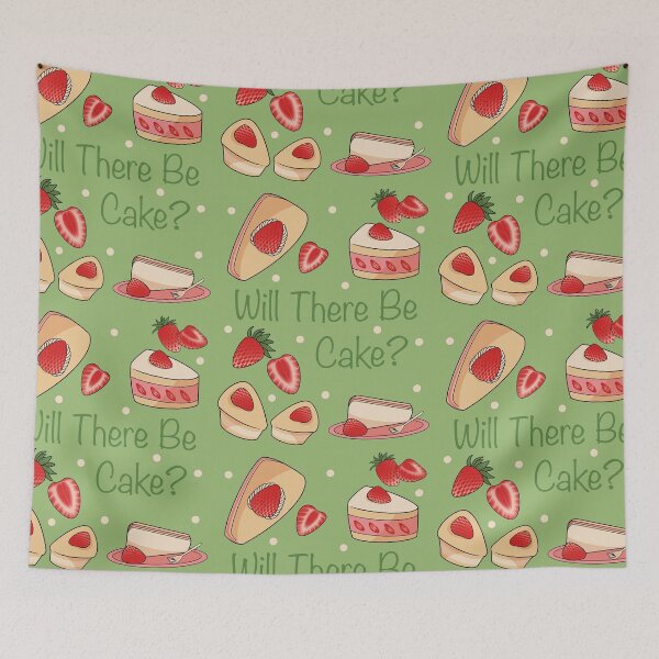 Item preview, Will There Be Cake? (Light Green background)  designed and sold by NatureKinKat.