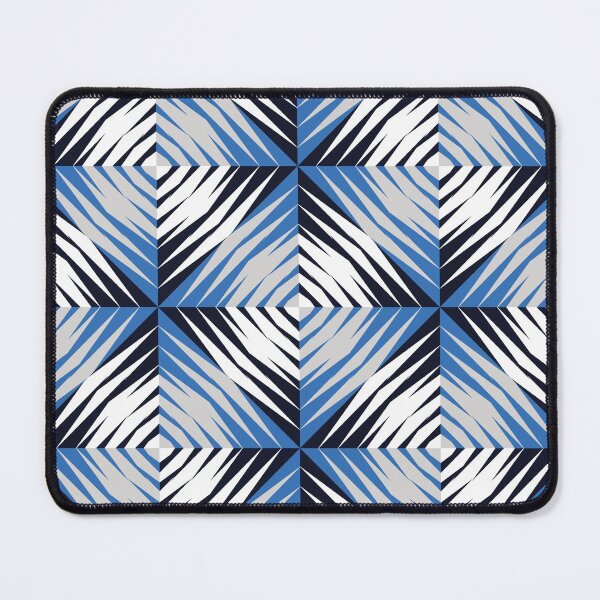 Item preview, White and blue African tribal textile pattern art designed and sold by DADA635.
