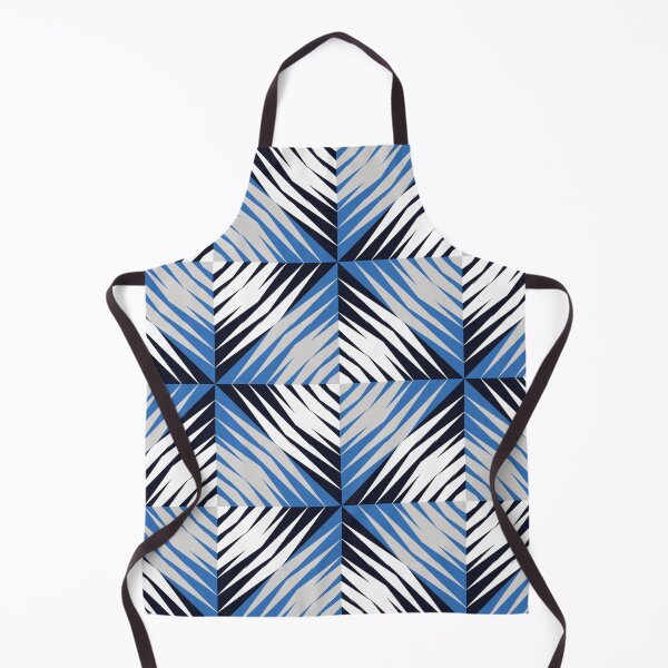 Item preview, White and blue African tribal textile pattern art designed and sold by DADA635.