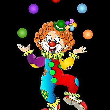 Badge for Sale avec l'œuvre « Clown de carnaval rétro » de l