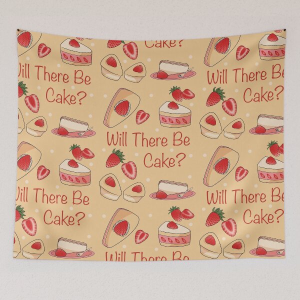 Item preview, Will There Be Cake? (Tan background)  designed and sold by NatureKinKat.