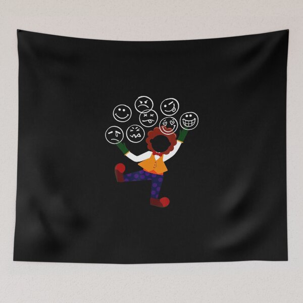 Item preview, Funny Clown Juggling Happy Sad Romantic Mood Cute Hipster designed and sold by EvaDietrich.