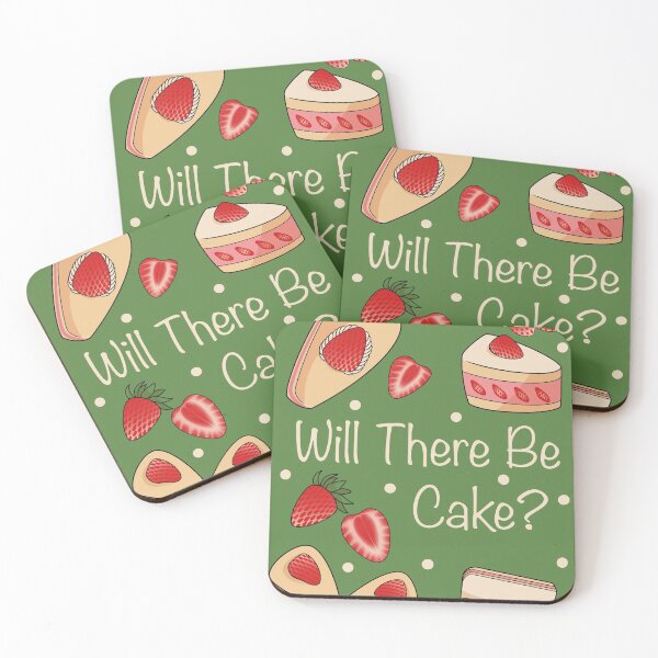 Item preview, Copy of Will There Be Cake? (Green background)  designed and sold by NatureKinKat.