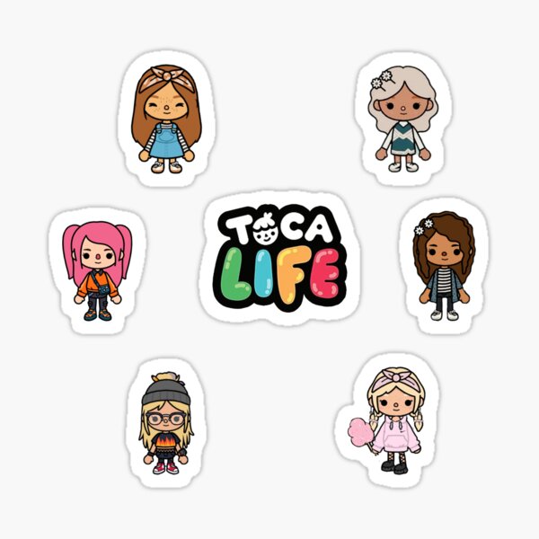 Toca Boca Toca Life Characters Laminated Vinyl Sticker Pack
