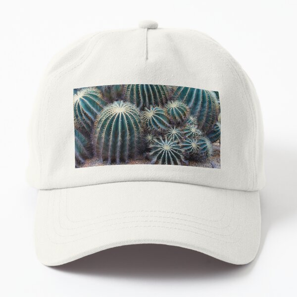 Green spiky Cactus plants. Dad Hat