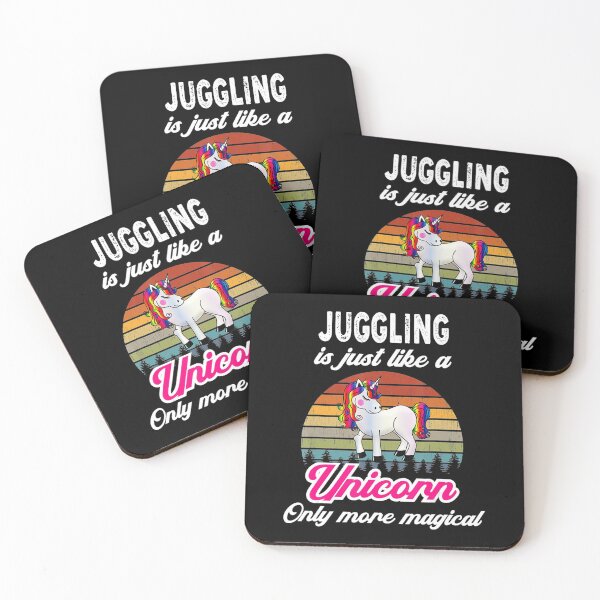 Item preview, Funny Juggling Design Retro Unicorn Vintage Sunset designed and sold by EvaDietrich.