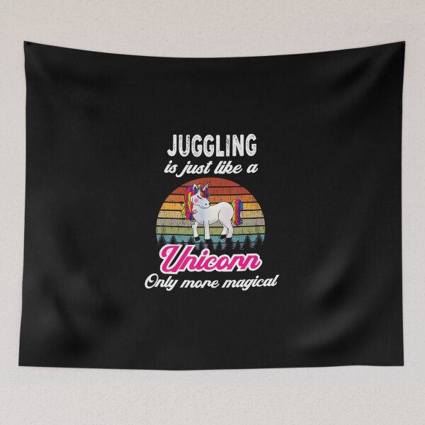 Item preview, Funny Juggling Design Retro Unicorn Vintage Sunset designed and sold by EvaDietrich.